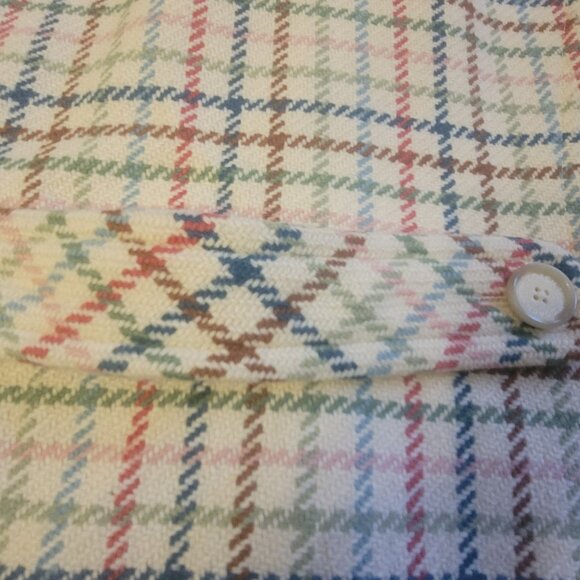 Coach Plaid Tweed Wool Coat Jacket Multicolored Women's size Large (L) - Picture 8 of 16